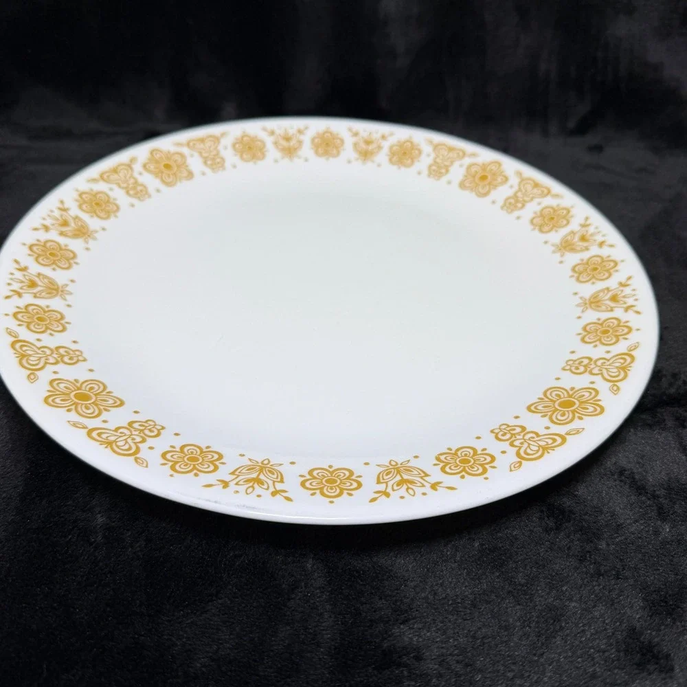 Vintage Corelle Butterfly Gold 10.25 Dinner Plate Corning USA Vitrelle‎ MCM 70s